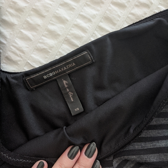 BCBG black and grey fitted dress - Picture 2 of 3